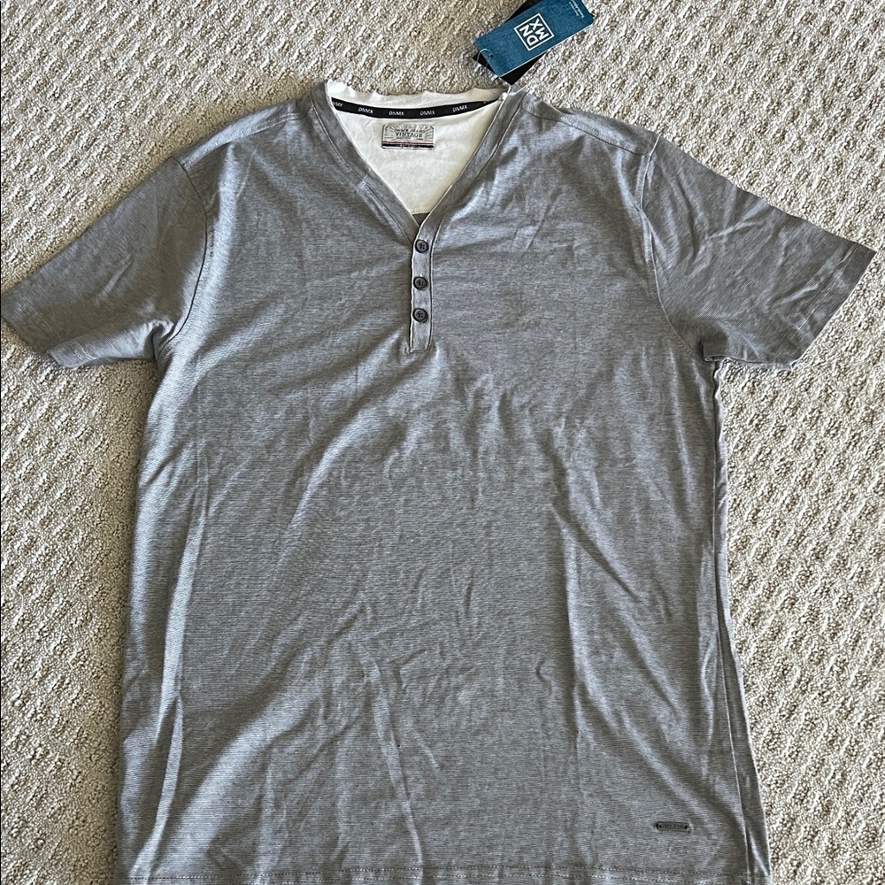 Brand new Men's Gray Henley Shirt